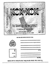 KOX XOK TO LOVE IS TO PROTECT 1 NATURALCONDOM logo
