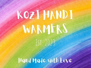KOZI HANDI WARMERS EST . 2023 HANDMADE WITH LOVE logo