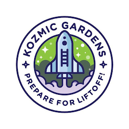KOZMIC GARDENS PREPARE FOR LIFTOFF! logo