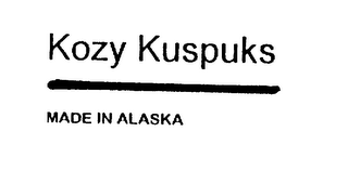 KOZY KUSPUKS MADE IN ALASKA logo