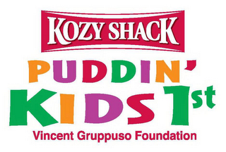KOZY SHACK PUDDIN' KIDS 1ST VINCENT GRUPPUSO FOUNDATION logo