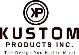 KP KUSTOM PRODUCTS INC. THE DESIGN YOU HAD IN MIND logo