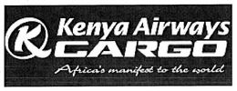 KQ KENYA AIRWAYS CARGO AFRICA'S MANIFEST TO THE WORLD logo