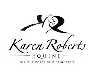 KR KAREN ROBERTS EQUINE FOR THE HORSE OF DISTINCTION logo