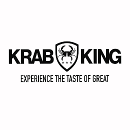 KRAB KING EXPERIENCE THE TASTE OF GREAT logo