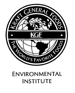KRAFT GENERAL FOODS THE WORLD'S FAVORITE FOODS KGF ENVIRONMENTAL INSTITUTE logo