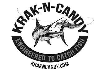 KRAK-N-CANDY ENGINEERED TO CATCH FISH KRAKNCANDY.COM logo