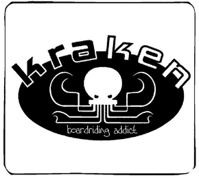 KRAKEN BOARDRIDING ADDICT logo