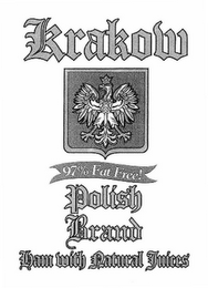KRAKOW 97% FAT FREE! POLISH BRAND HAM WITH NATURAL JUICES logo