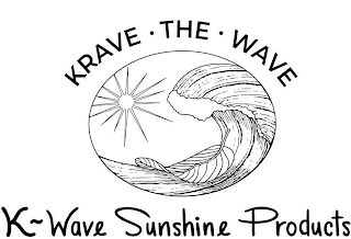 KRAVE · THE · WAVE K~WAVE SUNSHINE PRODUCTS logo