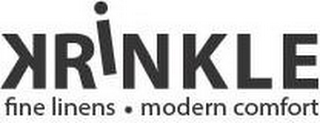 KRINKLE FINE LINENS · MODERN COMFORT logo