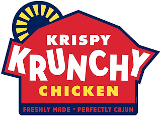 KRISPY KRUNCHY CHICKEN FRESHLY MADE · PERFECTLY CAJUN logo