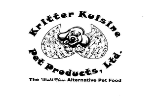 KRITTER KUISINE PET PRODUCTS, LTD. THE WORLD CLASS ALTERNATIVE PET FOOD logo