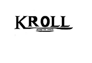 KROLL MADE IN ITALY logo