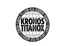 KRONOS TITANOX CANADA BELGIUM USA GERMANY NORWAY logo