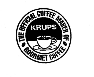 KRUPS THE OFFICIAL COFFEE MAKER OF GOURMET COFFEE logo