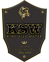 KSW KING SIZE WATER LEGENDARY FLORIDIAN SPRING WATER SINCE 1852 logo