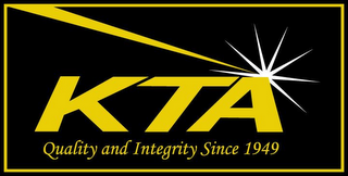 KTA QUALITY AND INTEGRITY SINCE 1949 logo