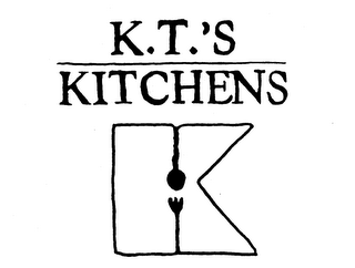 K.T.'S KITCHENS K logo