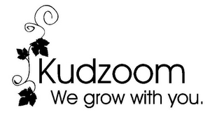 KUDZOOM WE GROW WITH YOU. logo