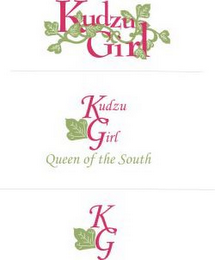 KUDZU GIRL KUDZU GIRL QUEEN OF THE SOUTH K G logo