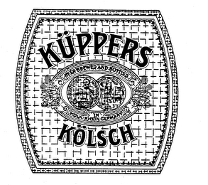 KUPPERS KOLSCH BEER BREWED AND BOTTLED IN KOLN RHEIN GERMANY logo