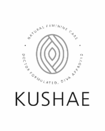 KUSHAE · NATURAL FEMININE CARE · DOCTOR FORMULATED, DIVA APPROVED logo