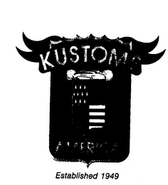 KUSTOMS OF AMERICA ESTABLISHED 1949 logo
