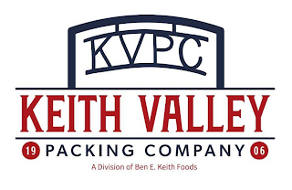 KVPC KEITH VALLEY PACKING COMPANY 1906 A DIVISION OF BEN E. KEITH FOODS logo