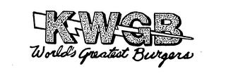 KWGB WORLD'S GREATEST BURGERS logo
