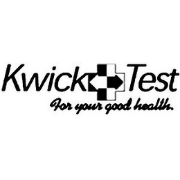 KWICK TEST FOR YOUR GOOD HEALTH. logo