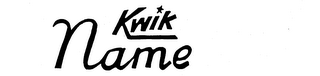 KWIK NAME logo