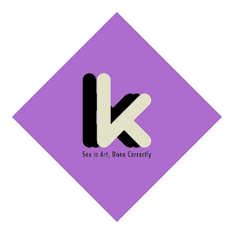 KX SEX IS ART, DONE CORRECTLY logo