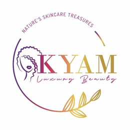 KYAM LUXURY BEAUTY NATURE'S SKINCARE TREASURES logo
