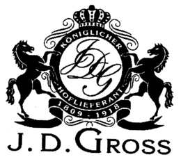 KÖNIGLICHER HOFLIEFERANT 1809 - 1918 J.D. GROSS logo