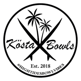 KÖSTA BOWLS EST. 2018 #HIGHTIDESBOWLVIBES logo