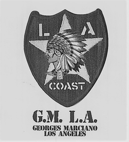 L A COAST G.M. L.A. GEORGES MARCIANO LOS ANGELES logo