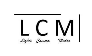 L C M LIGHTS CAMERA MEDIA logo