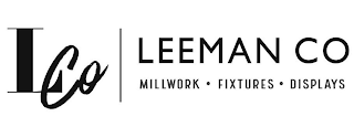 L CO LEEMAN CO MILLWORK FIXTURES DISPLAYS logo
