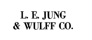 L. E. JUNG & WULFF CO logo