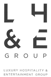 L H & E GROUP LUXURY HOSPITALITY & ENTERTAINMENT GROUP logo