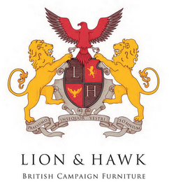 L H PRAESUMO INSEQUOR VESTRI SOMNIUM LION & HAWK BRITISH CAMPAIGN FURNITURE logo