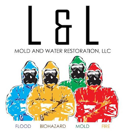 L & L MOLD WATER RESTORATION, LLC FLOOD BIOHAZARD MOLD FIRE logo