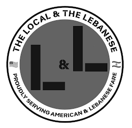 L & L THE LOCAL & THE LEBANESE PROUDLY SERVING AMERICAN & LEBANESE FARE logo