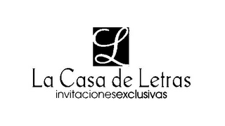 L LA CASA DE LETRAS INVITACIONESEXCLUSIVAS logo