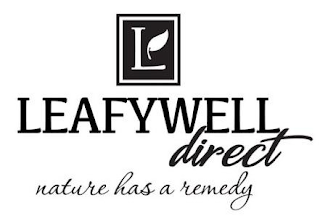 L LEAFYWELL DIRECT NATURE HAS A REMEDY logo