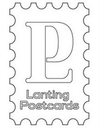 L P LANTING POSTCARDS logo