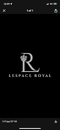 L R, LE'SPACE ROYAL logo
