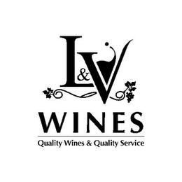 L & V WINES QUALITY WINES & QUALITY SERVICE logo