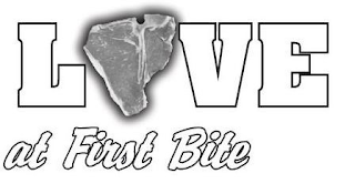 L VE AT FIRST BITE logo
